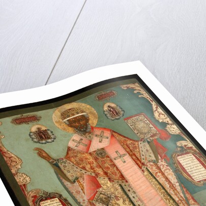 Saint Nicholas of Zaraysk, Early 18th cen by Russian icon