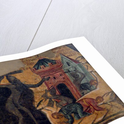The Last Judgment. Fresco of the Novodevichy Convent, 1654 by Ancient Russian frescos
