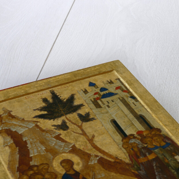 The Entry of Christ into Jerusalem, 1497 by Russian icon