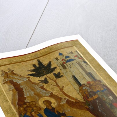 The Entry of Christ into Jerusalem, 1497 by Russian icon