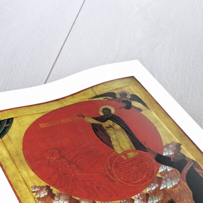 The Prophet Elijah and the Fiery Chariot, 1570s by Russian icon