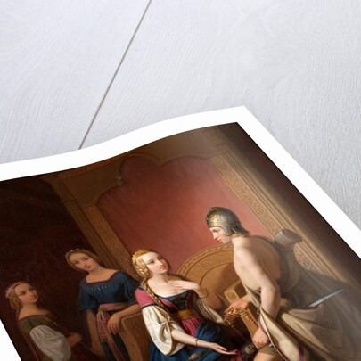 Heimdall returns the Brisingamen to Freya, 1846 by Nils Jakob Blommér