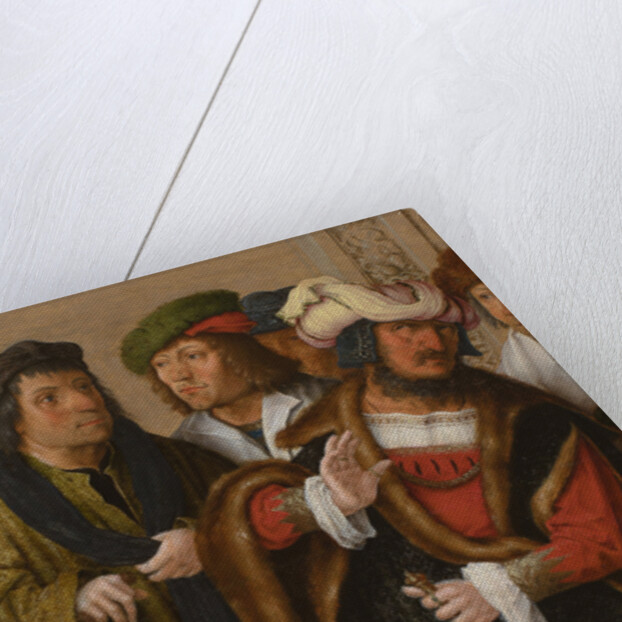 Potiphars Wife Displays Josephs Garment, c. 1512 by Lucas Leyden van