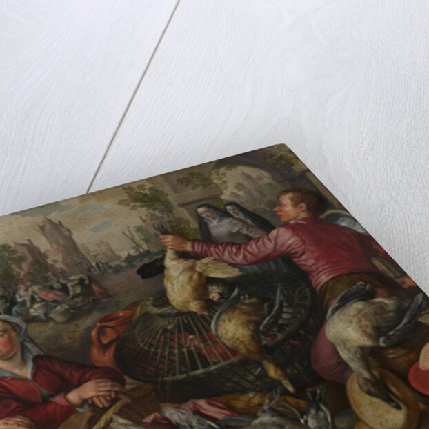 The Four Elements: Air. A Poultry Market with the Prodigal Son in the Background, 1569 by Joachim Beuckelaer