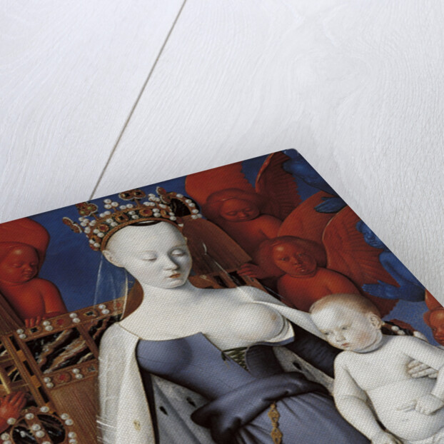 Virgin and Child Surrounded by Angels. Right wing of Melun diptych, c. 1450 by Jean Fouquet