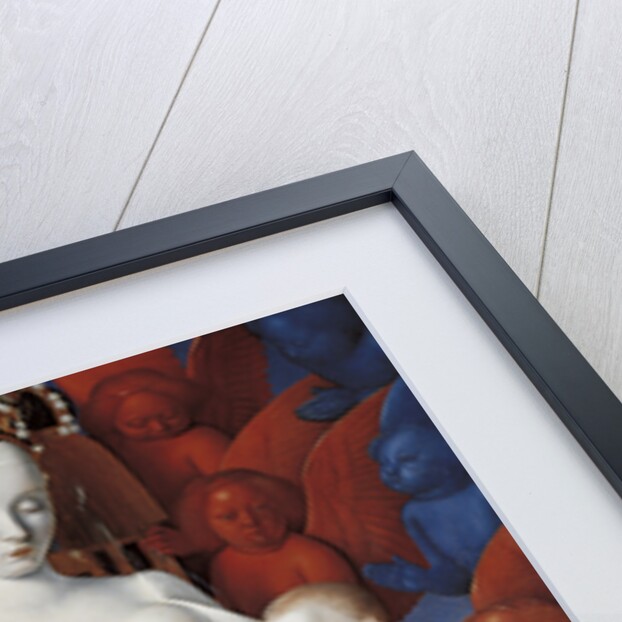 Virgin and Child Surrounded by Angels. Right wing of Melun diptych, c. 1450 by Jean Fouquet