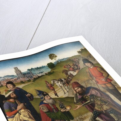 The Last Supper altarpiece: Meeting of Abraham and Melchizedek (left wing), 1464-1468 by Dirk Bouts