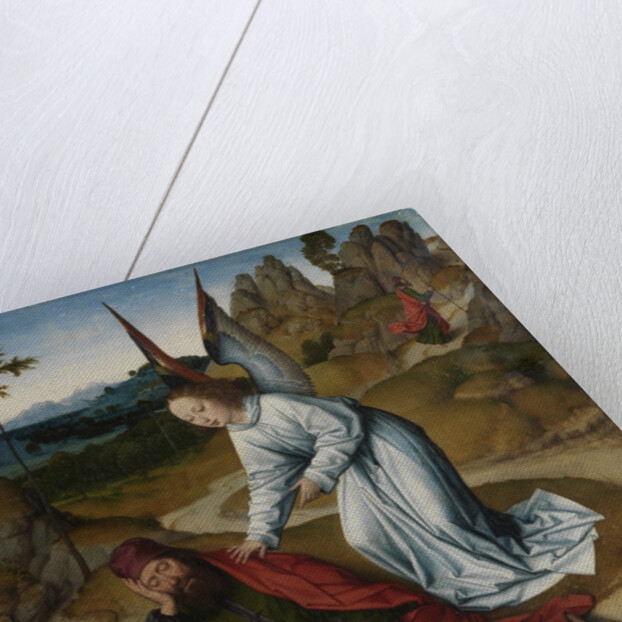 The Last Supper altarpiece: Elijah in the wilderness (right wing), 1464-1468 by Dirk Bouts