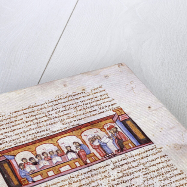 School at the Time of Emperor Constantine VII (Miniature from the Madrid Skylitzes), 11th-12th centu by Anonymous