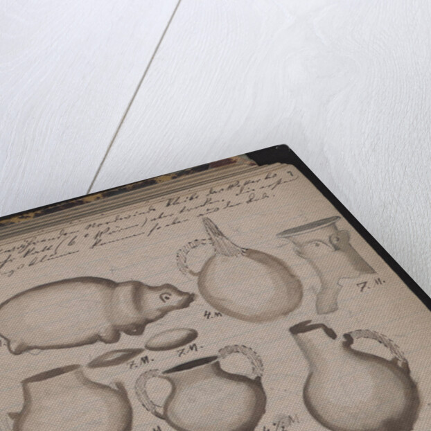 The Schliemanns diary contains sketches of discoveries, 1873 by Heinrich Schliemann
