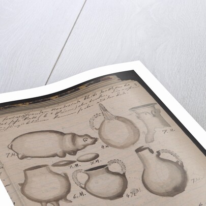 The Schliemanns diary contains sketches of discoveries, 1873 by Heinrich Schliemann