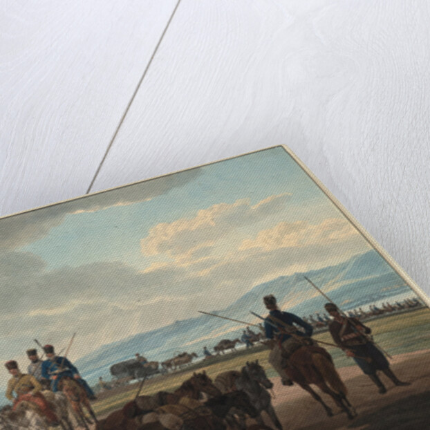 Russian Cossacks on march, 1804 by Wilhelm Ritter von Kobell