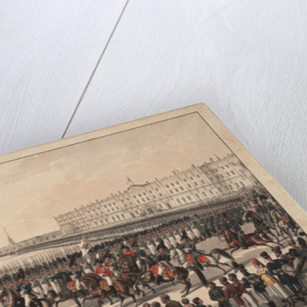 A Review of the Russian Infantry on the Palace Square in St Petersburg, 1809-1813 by Wilhelm Ritter von Kobell