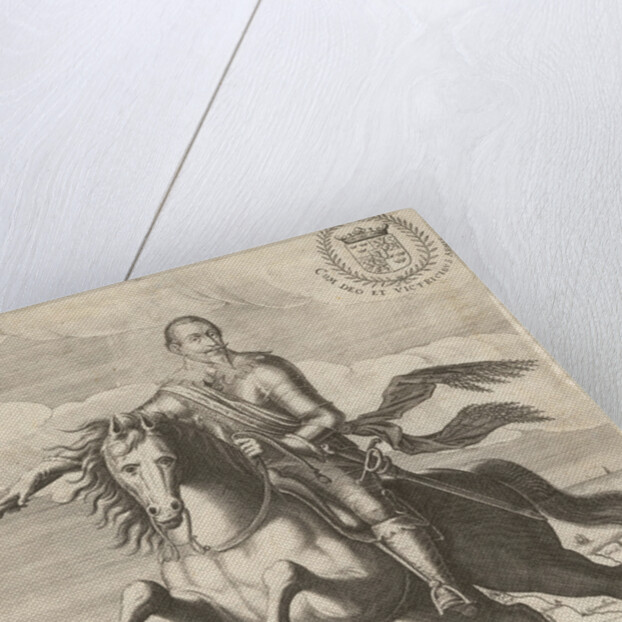 Gustavus Adolphus before the map of Pomerania in the background, 1630 by Anonymous