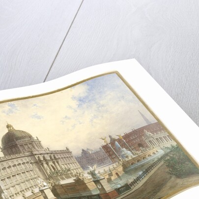 The Berliner Stadtschloss. View of the palace facade from the palace bridge, 1886 by Hermann Ziller