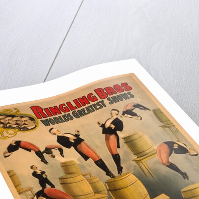 Ringling Bros, worlds greatest shows Raschetta brothers, marvelous somersaulting vaulters, c. 1900 by Courier Company Lith.