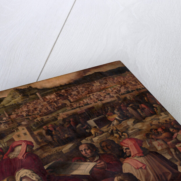 Arnolfo di Cambio shows the plan to enlarge Florence, 1563-1565 by Giorgio Vasari