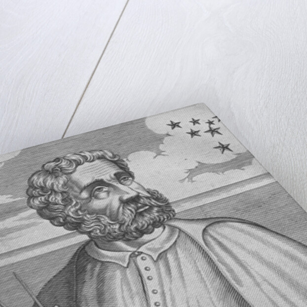 Portrait of Ferdinand Magellan. (From Isaac Bullart?s Academie des sciences et des arts), 1682 by Nicolas de Larmessin