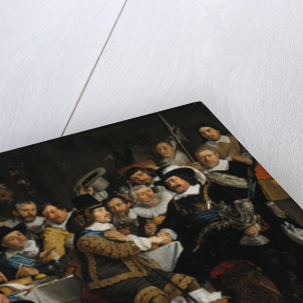 The celebration of the peace of Münster, 18 June 1648, in the headquarters of the crossbowmens civi by Bartholomeus van der Helst