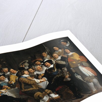 The celebration of the peace of Münster, 18 June 1648, in the headquarters of the crossbowmens civi by Bartholomeus van der Helst