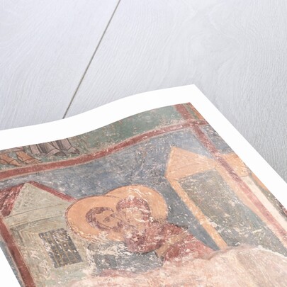 Meeting of Saints Joachim and Anne at the Golden Gate, 12th century by Ancient Russian frescos