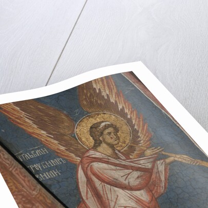 Angel with trumpet, ca 1350 by Anonymous