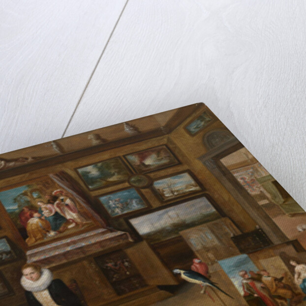 The Kunstkammer with a married couple and their son, First third of 17th cen by Frans Francken the Younger