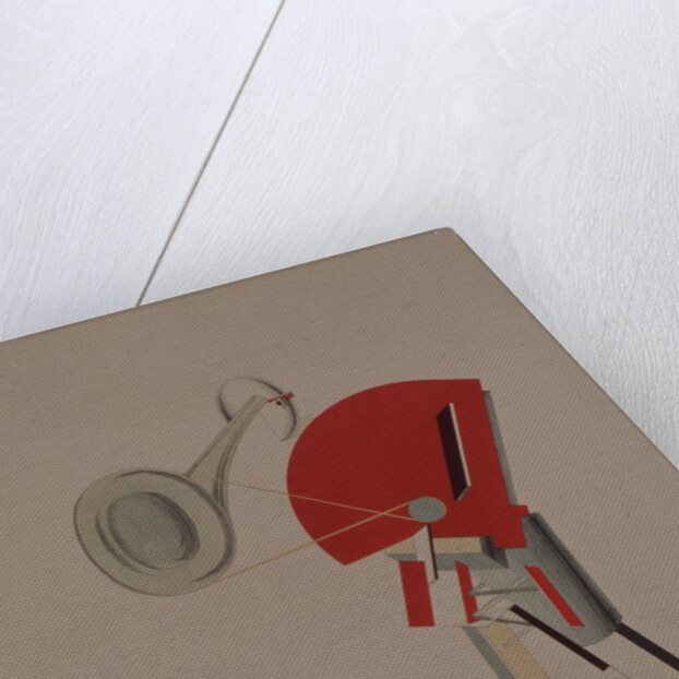 Reciter. Figurine for the opera Victory over the sun by A. Kruchenykh, 1920-1921 by El Lissitzky