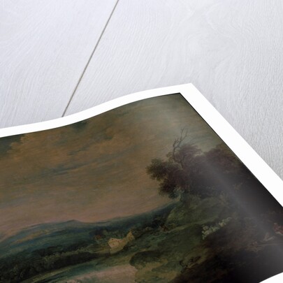 Landscape with a waterfall, ca 1714 by Jean Antoine Watteau