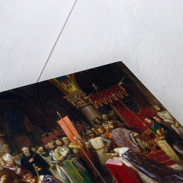 King Louis VII takes the standard at Saint-Denis by Jean-Baptiste Mauzaisse