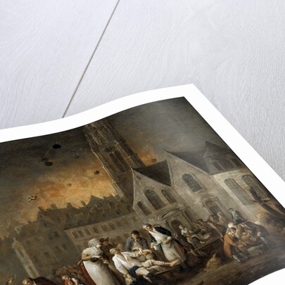 The Grand Square in Lille During the Siege of 1792 by François-Louis-Joseph Watteau