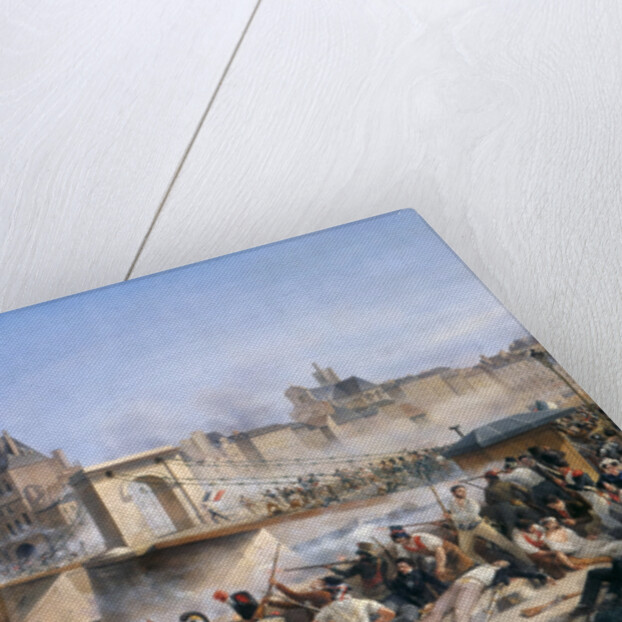 Attack on the Hotel de Ville and Combat on the Pont d?Arcole, July 28, 1830 by Amédée Bourgeois
