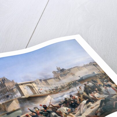 Attack on the Hotel de Ville and Combat on the Pont d?Arcole, July 28, 1830 by Amédée Bourgeois