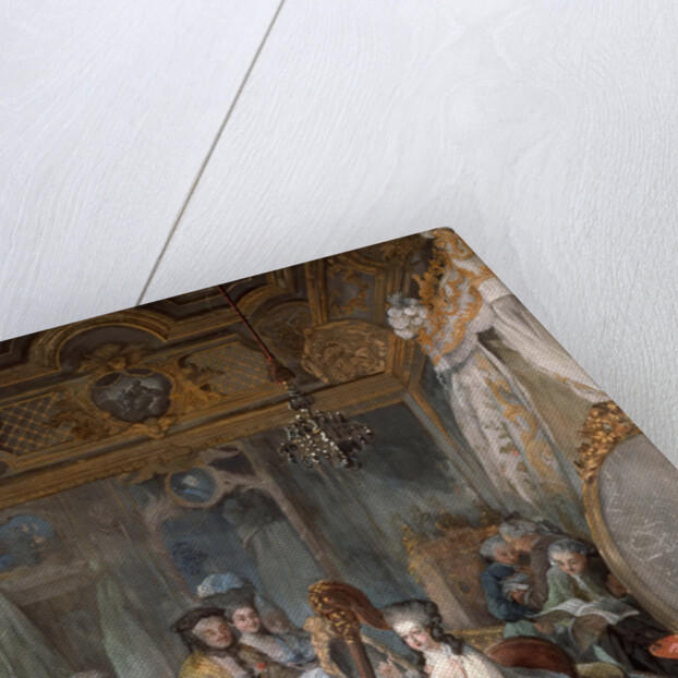 Marie Antoinette playing the harp by Jean-Baptiste André Gautier Dagoty