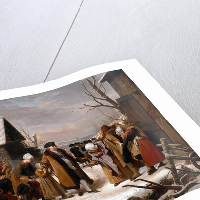 Louis XVI Distributing Alms to the Poor of Versailles during the Winter of 1788 by Louis Hersent