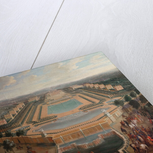 General view of the chateau and pavilions at Marly by Pierre-Denis II Martin