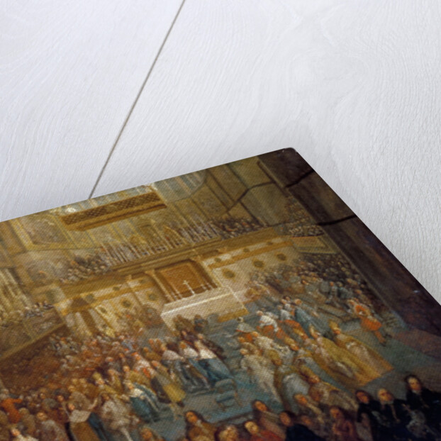 The coronation of Louis XV in the Rheims Cathedral, 25 October 1722 by Pierre-Denis II Martin