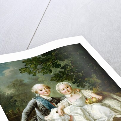 Charles de Bourbon, comte dArtois with his sister Clotilde by François-Hubert Drouais