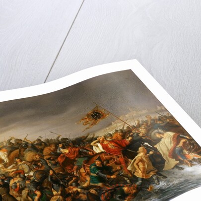 Lothair of France defeats Emperor Otto II on the banks of the Aisne, October 978 by Charles-Barthelemy-Jean Durupt