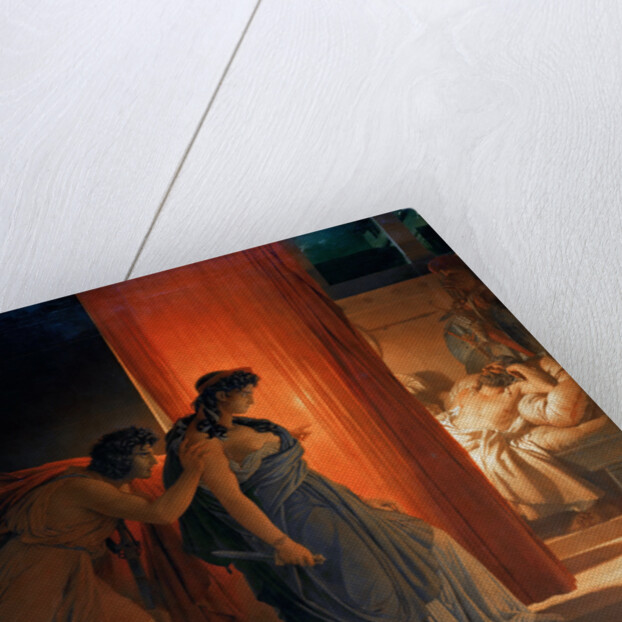 Clytemnestra hesitates before killing the sleeping Agamemnon by Baron Pierre Narcisse Guérin