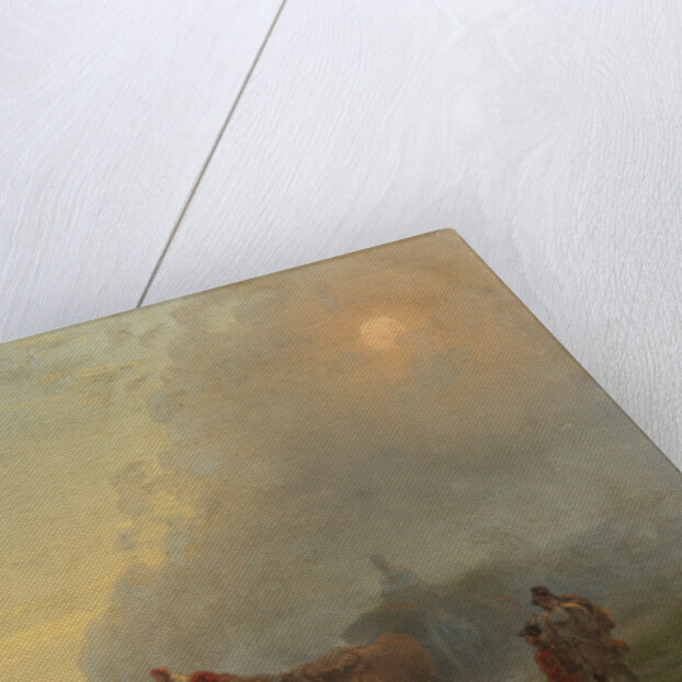 Ox-carts in the Ukrainian Steppe by Ivan Konstantinovich Aivazovsky