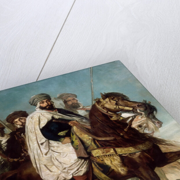 Ali-Ben-Hamet, Caliph of Constantine and Chief of the Haractas, followed by his Escort by Théodore Chassériau