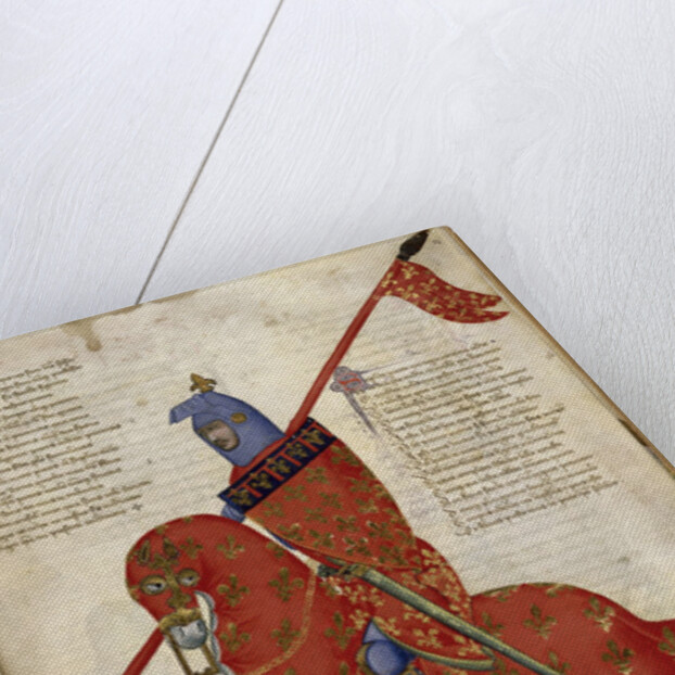 A knight from Prato (From Regia Carmina by Convenevole da Prato) by Pacino di Buonaguida