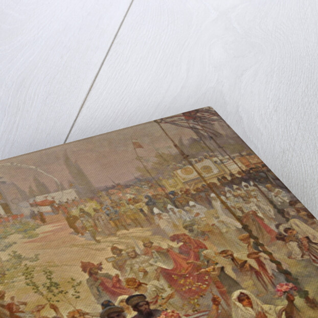 The Coronation of the Serbian Tsar Stefan Dusan as East Roman Emperor (The cycle The Slav Epic) by Alfons Marie Mucha