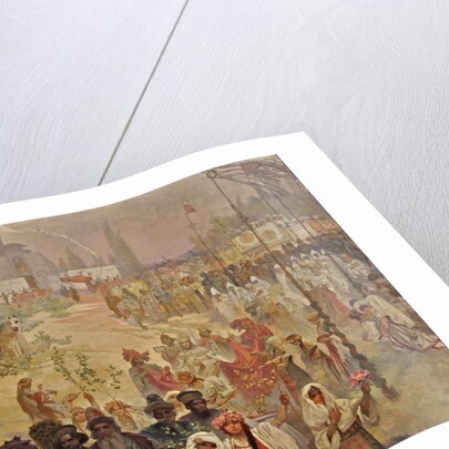 The Coronation of the Serbian Tsar Stefan Dusan as East Roman Emperor (The cycle The Slav Epic) by Alfons Marie Mucha