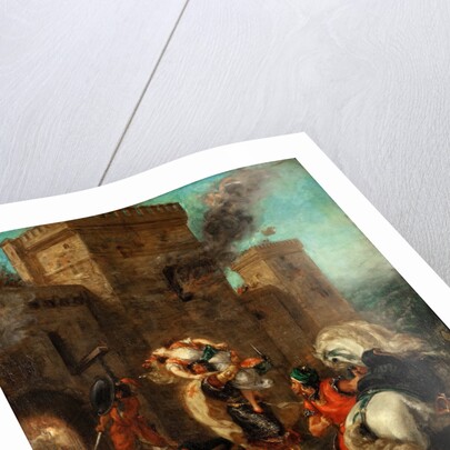 Rebecca Raped by a Knight Templar During the Sack of the Castle Frondeboeuf by Eugène Delacroix