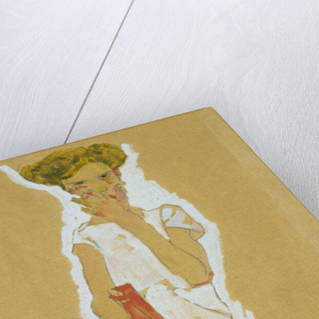 Standing Girl in White Petticoat by Egon Schiele