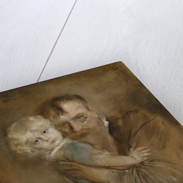 Self-portrait with Daughter Marion by Franz von Lenbach