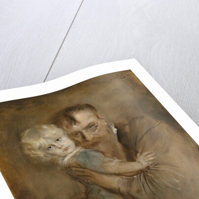 Self-portrait with Daughter Marion by Franz von Lenbach