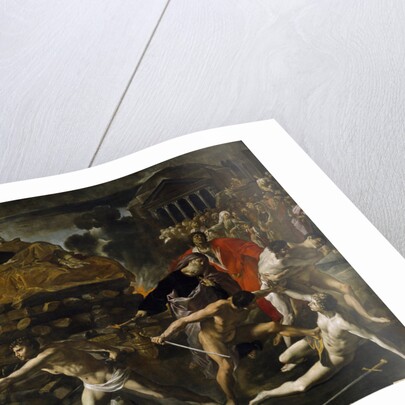 Funeral of a Roman emperor (Cremation ceremony) by Giovanni Lanfranco